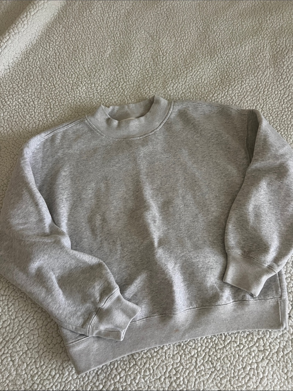 Abercrombie & Fitch Light Gray Mock Neck Sweatshirt Small